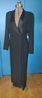 Ann Tjian For Kenar Dress Black Size 10 Wrap Button Front Tuxedo Dress