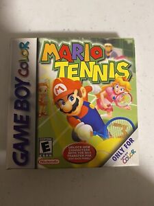 Mario Tennis Nintendo GameBoy Color Complete In Box CIB Very Good Condition Box