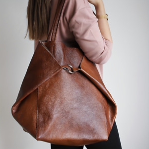Retro Soft PU Leather Tote Bag, Large Capacity Shoulder Bag, Trendy Handbag