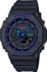 Casio G-Shock Carbon Core Guard Black/ Blue Violet Accent Watch GA-2100VB-1A