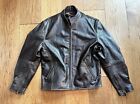 Cafe Racer Mens Brown Leather Jacket Motorcycle Sz Large Padded Elbows Pakistan