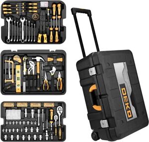 New Listing258 Piece Tool Kit with Rolling Tool Box Socket Wrench Hand Tool Set Mechanic