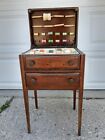Vintage Wood Sewing Cabinet. The Caswell- Runyan Co. in ORIGINAL CONDITION