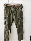 Superdry Men's Cargo pants Khaki Green 30W x 32L Slim Fit