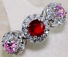 2CT  Ruby & Pink Sapphire 925 Sterling Silver Ring Jewelry Sz 7 LB1-5