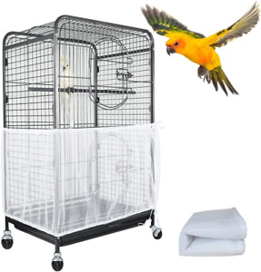Extra Large Bird Cage Seed Catcher Guard Universal Birdcage Cover Nylon Mesh Net
