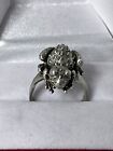 Vintage Sterling Silver Moveable Parts Frog Ring Size 6.5