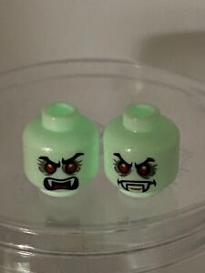 Lego Minifigure Dual Sided Head Glow In the Dark Lord Vampyre  #4