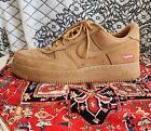 Size 9 - Nike Air Force 1 Low SP x Supreme Wheat 2021 - DN1555-200 Pre-owned