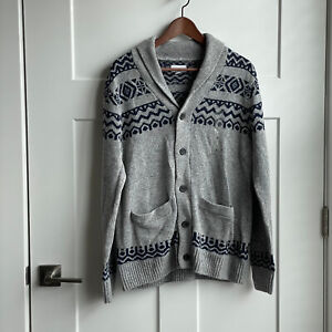 NWOT - Sonoma - Button Down Cardigan - Gray/Navy Blue - Men's Small