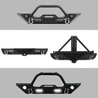 Steel Front / Rear Bumper w/ Winch Plate LED D-Ring Fits 07-18 Jeep Wrangler JK (For: Jeep)