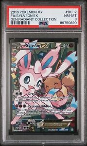 2016 Pokémon XY Gen. Radiant Collection Sylveon EX Full Art PSA 8 NM-MT