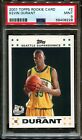 2007 TOPPS ROOKIE CARD #2 KEVIN DURANT RC PSA 9