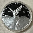 2020 Mexico Proof Silver Libertad 5 Oz in Original Capsule Low Mintage of 2,950!