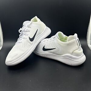 Nike Free Run RN 2018 White Black 942836-100 Running Shoes Mens Size 8.5 NEW