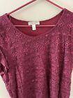 DressBarn, Woman’s Pull Over Blouse, Maroon, Size 1X