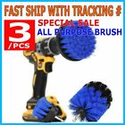 3PCS Drill Brush Set Power Scrubber Drill Attachments Shower Tile Grout Car Kit