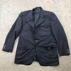 Samuelsohn Blazer Mens 42 Long Blue Wool  Sport Coat 2 Button Sport Coat *