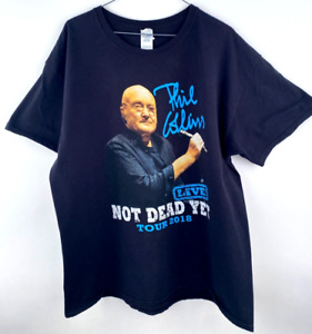 Phil Collins Not Dead Yet Live Concert Tour 2018 Shirt Adult Size XL Blue