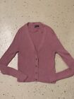 ✨GAP Button Down V-Neck Pink Cardigan Knit Sweater Womens Size Small Pullover S✨