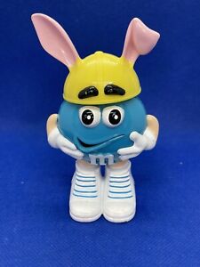 New ListingVintage M & M's Blue Mini Plastic Candy Container- Easter Peanut w/ Pink Ears
