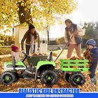 12V Battery Powered Electric Tractor with Trailer Toddler Ride On Car w/ Remote