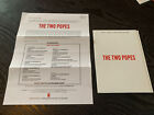 THE TWO POPES For Your Consideration FYC DVD  Oscar Screener NETFLIX