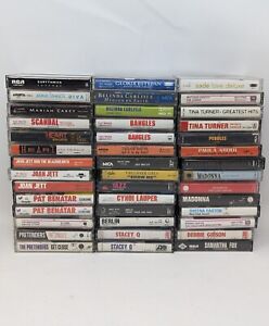 Women of Pop And Rock 80's & 90's  Cassette Tape Lot of 42