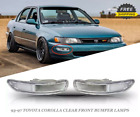 For 1993-1997 Toyota Corolla Clear Chrome Front Bumper Light Lamp Left+Right Set (For: 1997 Toyota Corolla)