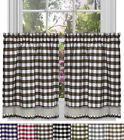 Buffalo Check Gingham Kitchen Curtain Tier Pair  - 36