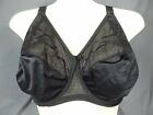 Elomi #4030 Underwired Unlined Black Full Coverage Cup Bra USA size 42G