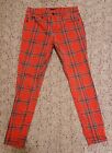 Wild Fable Red Plaid Jeans