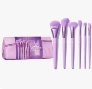 Morphe Ultra Lavender 6-Piece Face & Eye Brush Set + Bag New