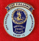VIRGINIA STATE POLICE SIG SAUER ROUND CHALLENGE COIN (ELA CHP LAPD POLICE)
