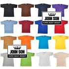 *[JOHN SON](Pack of 6) Mens Super Heavy Weight Big Size Plain T-shirts [S~7XL]
