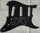 Custom For Fender 8 Screw Stratocaster Strat SRV Logo Guitar Pickguard Black