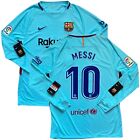 2017/18 Barcelona Away Jersey #10 Messi Large Nike Long Sleeve Soccer NEW