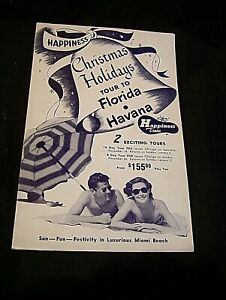 1948 CHRISTMAS HOLIDAYS TOUR TO FLORIDA/HAVANA~TRAVEL BROCHURE