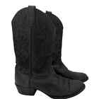 Ariat Men's Black Leather Deertan Heritage R Toe Western Boots Size 13EE Wide