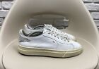 Men's Santoni MBGT Sneakers Low Top White Leather Italy Size UK 8 US 9