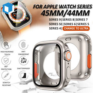 For Apple Watch Series 9 8 7 6 5 SE SE2 Screen Protector Cover Case Ultra Look
