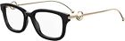 Fendi Eyeglasses FF0418 80700 51mm Black / Demo Lens