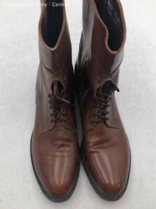 Justin Mens Brown Leather Almond Toe Mid-Calf Lace Up Western Boots Size 12B