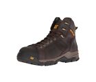 Caterpillar Men's Carbondate CT Dark Brown Black Oily Leather Ankle Top Boots
