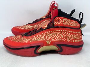 Air Jordan 36 Luka Doncic 'El Matador' Gold Red Sneaker, Size 11 DV5268-676