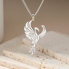 Stainless Steel Charm Phoenix Necklace Amulet Animal Fashion Jewelry for Women.