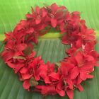 Hawaiian Silk Head Lei - Red Lily Flower Headband, Designed In Hawaii