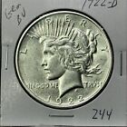 1922 D GEM Peace Silver Dollar BU MS+++ UNC Coin Free Shipping #244