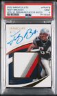 2022 Immaculate Tedy Bruschi Player Worn Premium Patch On Card Auto /75 PSA 9