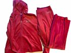 Pink Juicy Couture Tracksuit Matching Set XL Jacket Pants Bling Glitter Logo
